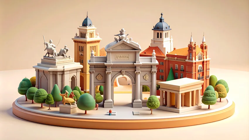 Illustrated miniature of Madrid