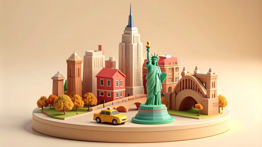 Illustrated miniature of New York