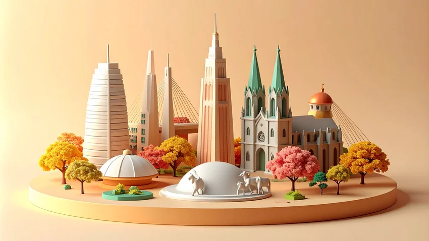 Illustrated miniature of São Paulo